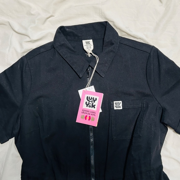 LUCY & YAK Black Ragan Jumpsuit Size US 12 Petite -- UK 16 Petite NWT - Picture 4 of 6